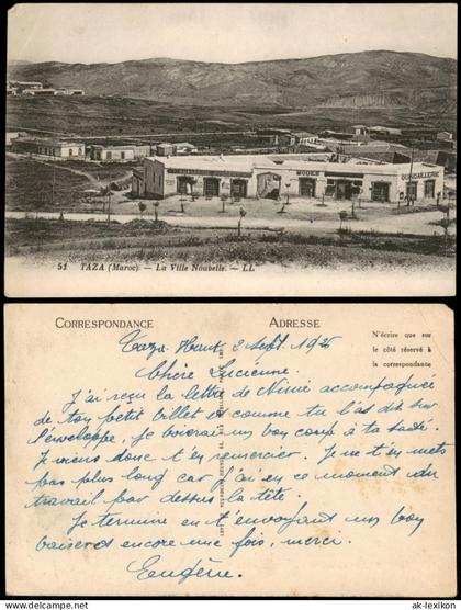 Postcard Taza TAZA (Maroc) La Ville Nouvelle 1926