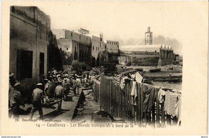 CPA MOROCCO CASABLANCA - Les blessés transportes a bord de la Nive (669277)