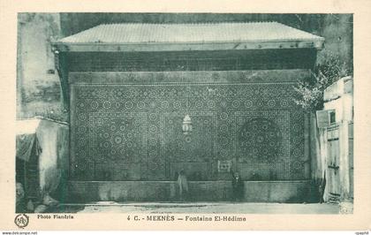 CPA Meknes Fontaine El Hedime