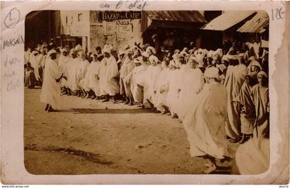CPA MOROCCO MEKNES carte photo une grande fete de MEKNES (700602)