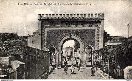 CPA Maroc Fez Porte de Bou Jeloud Entree de Fez el Bali
