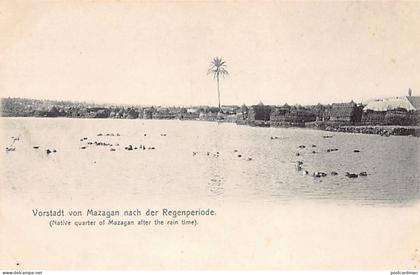 Maroc - EL JADIDA Mazagan - Le quartier indigène après les fortes pluies - Édition allemande - Ed. R. Hedrich à Mazagan