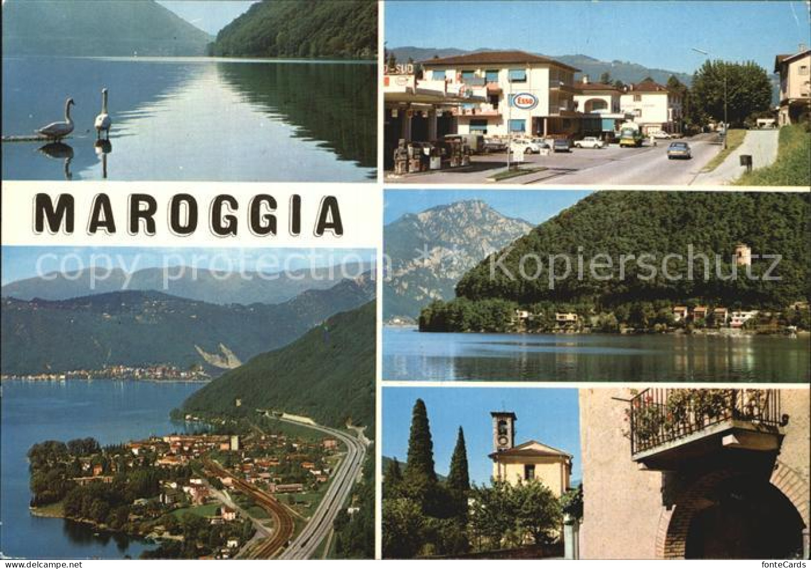 Maroggia Lago di Lugano Seepanorama Strassenpartie Dorfmotiv