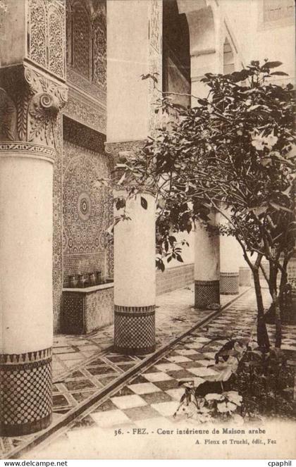 Fez Fes - Marco - Cour Interieure de Maison Arabe - CPA
