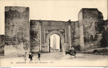 CPA Meknes Porte Bab Berdaine