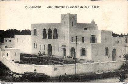 Maroc Meknes CPA Vue generale du Monopole des tabacs