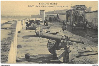 CPA MAROC - RABAT - Batterie Marocaine devant protéger la Ville - Ed. P. Schmitt , photo , Rabat