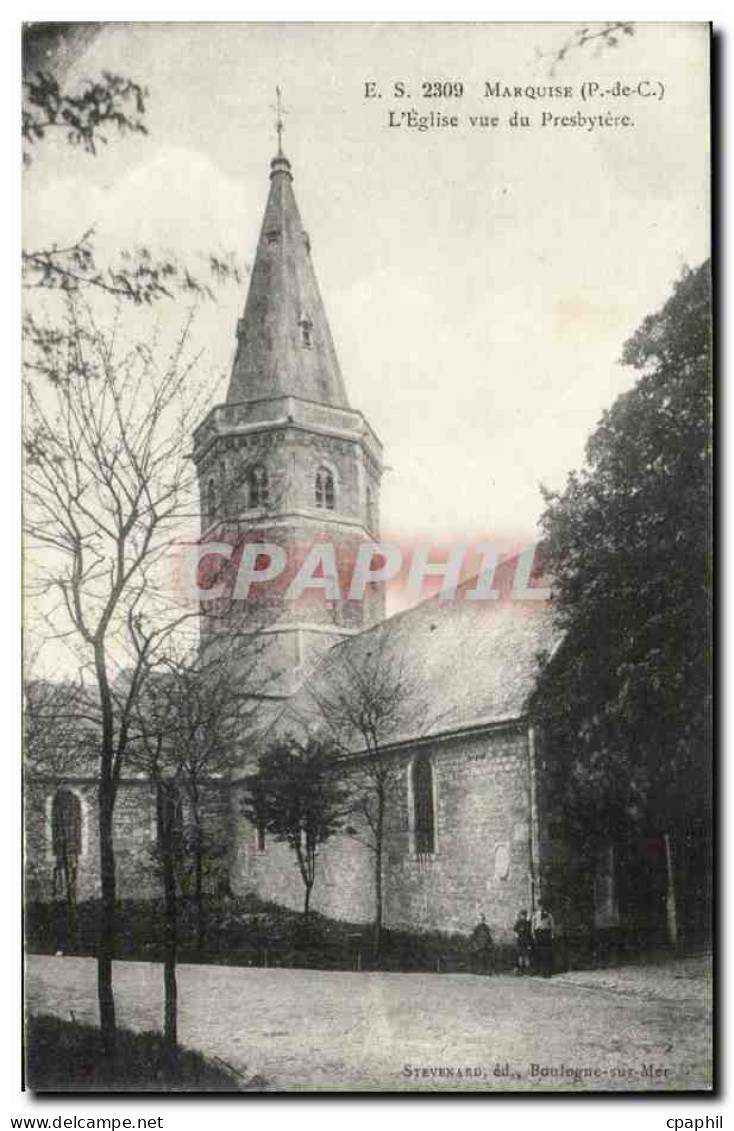 Marquise - L'Eglise vue du Presbytere - CPA