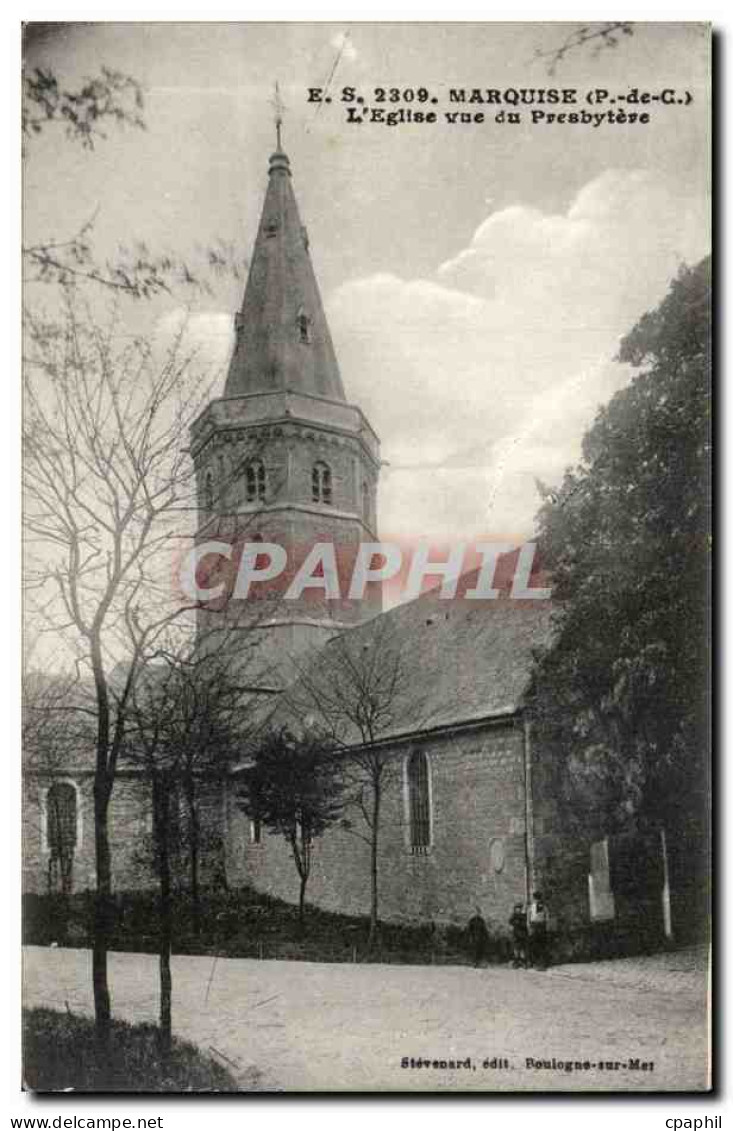 Marquise - L'Eglise vue du Presbytere - CPA