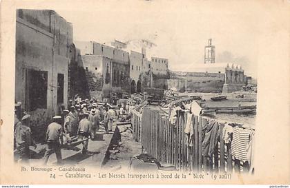 Maroc - CASABLANCA - Les blessés transportés à bord de la Nive (9 août) - Ed. Jh. Boussuge 24