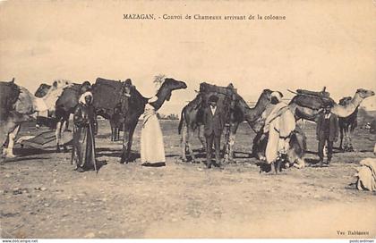 Maroc - EL JADIDA Mazagan - Convoi de chameaux de la colonne - Ed. Rabineau