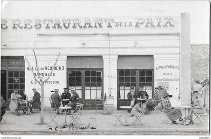 MEKNES ou environs (Maroc) carte photo café restaurant de la Paix terrasse animation