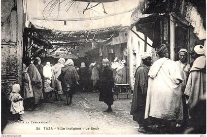 Carte POSTALE   Ancienne  de  TAZA - Le souk