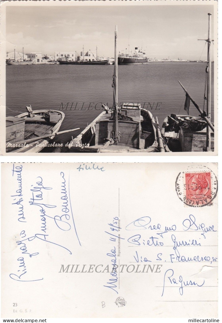 MARSALA: Particolare del Porto  1956