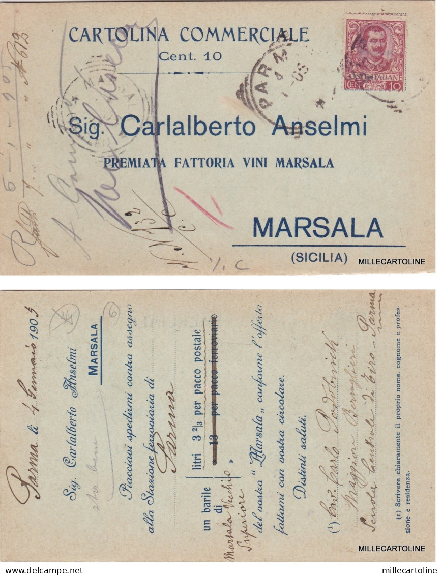 # MARSALA: testatina -CARLOALBERTO ANSELMO - fattotia vini marsala   1905