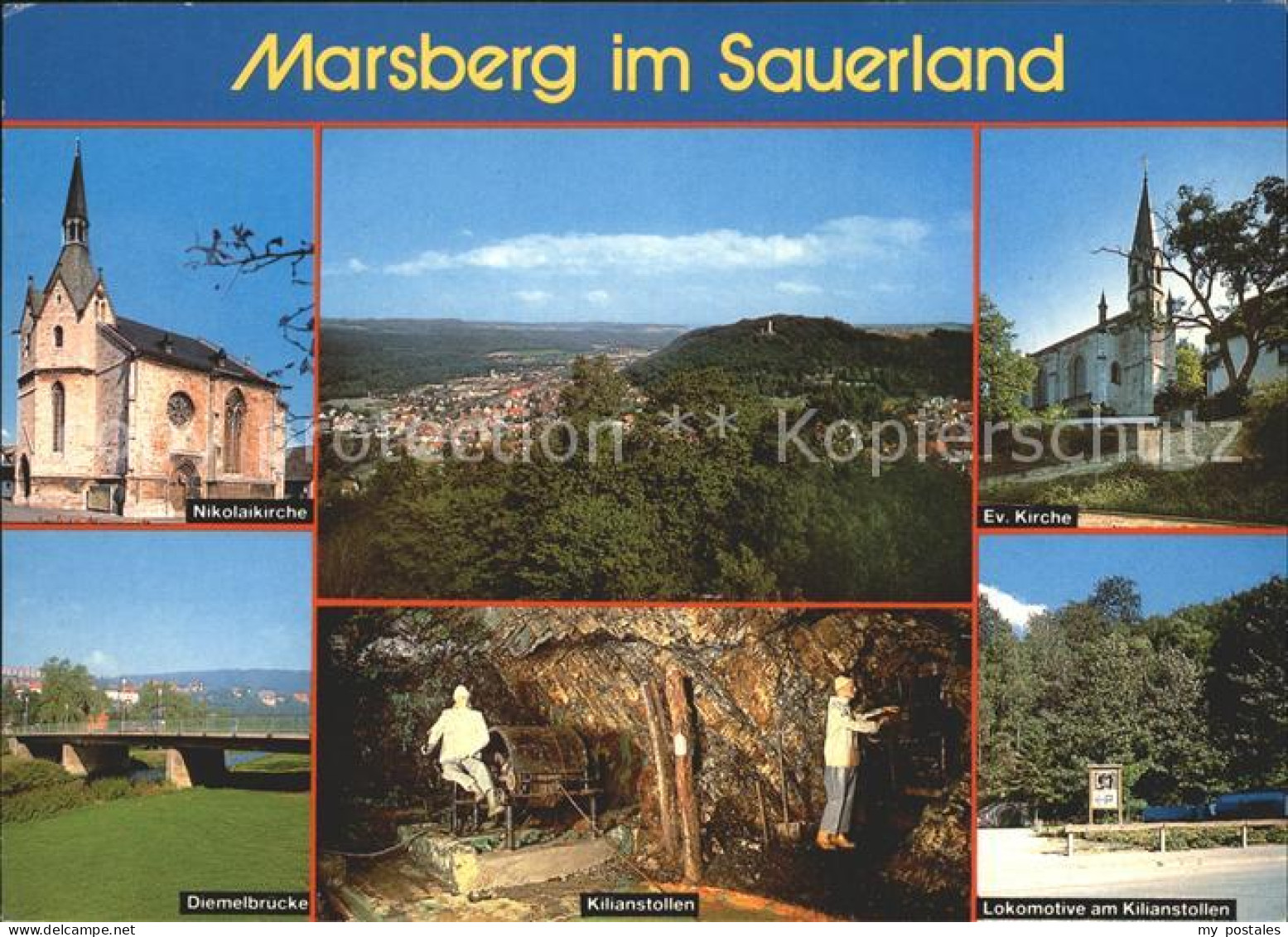 Marsberg Sauerland Evangelische Kirche Lokomotive Kilianstollen