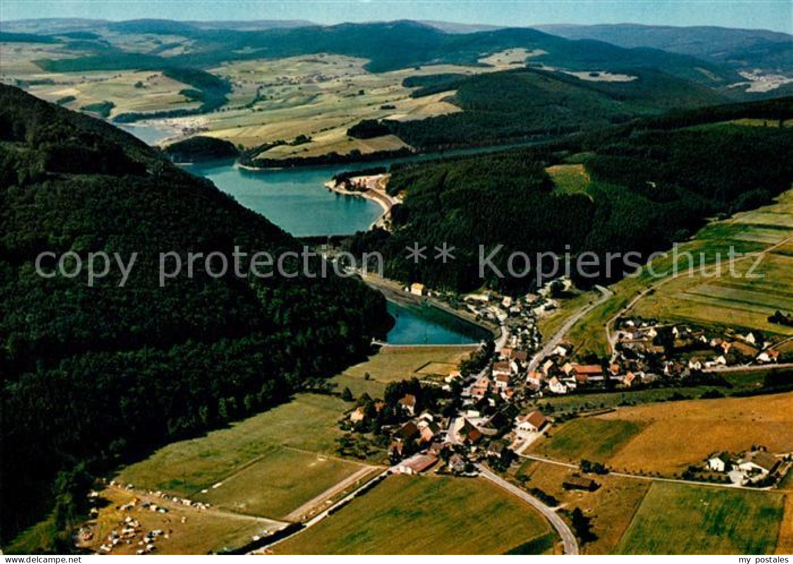 Marsberg Sauerland Fliegeraufnahme Sperrmauer Diemelsee