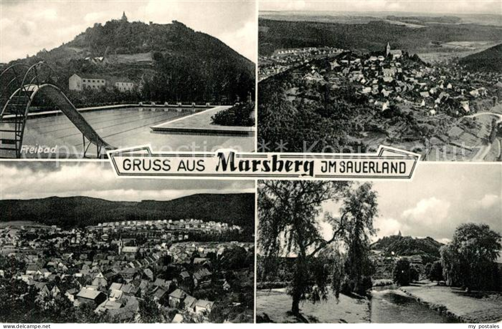 Marsberg Sauerland Freibad Panorama Fliegeraufnahme