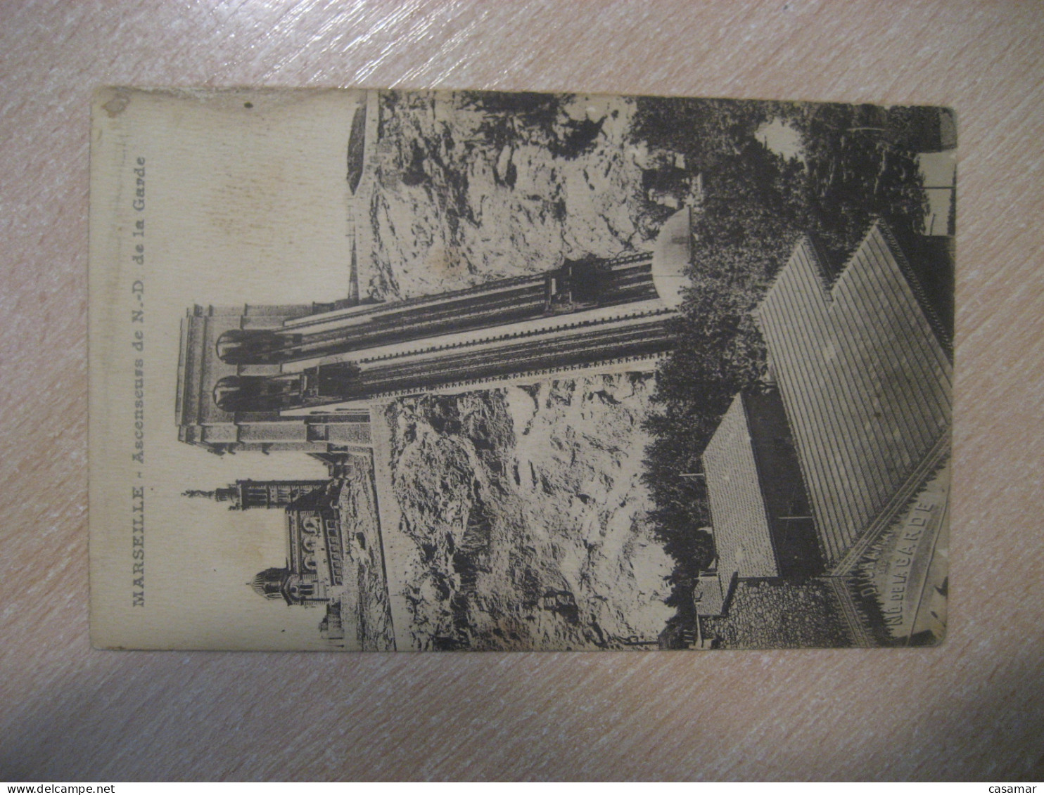MARSEILLE Ascenseurs de N-D de la Garde lift lifts Bouches-du-Rhone postcard FRANCE