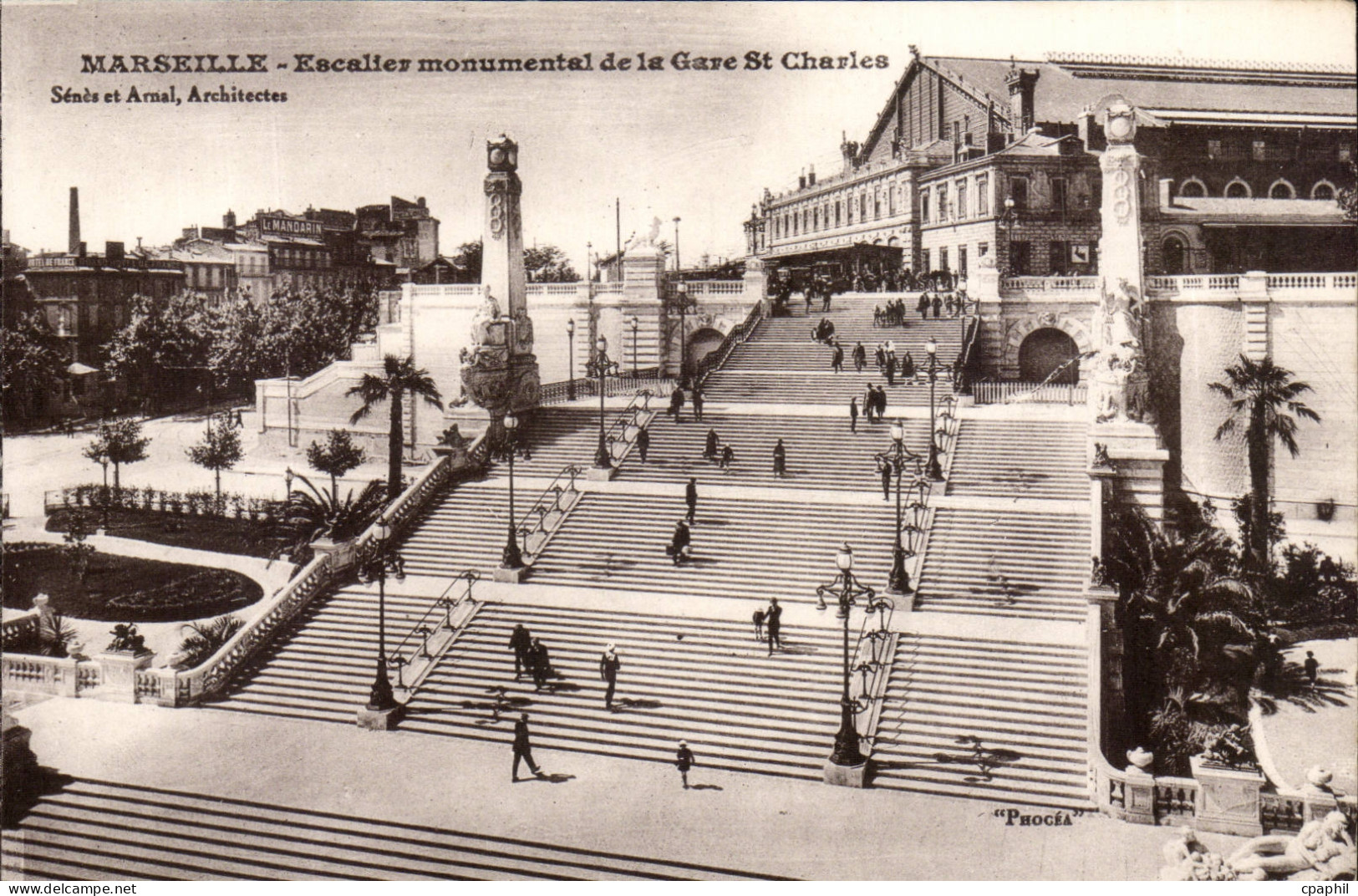 Marseille CPA Escalier monumental de la Gare St Charles