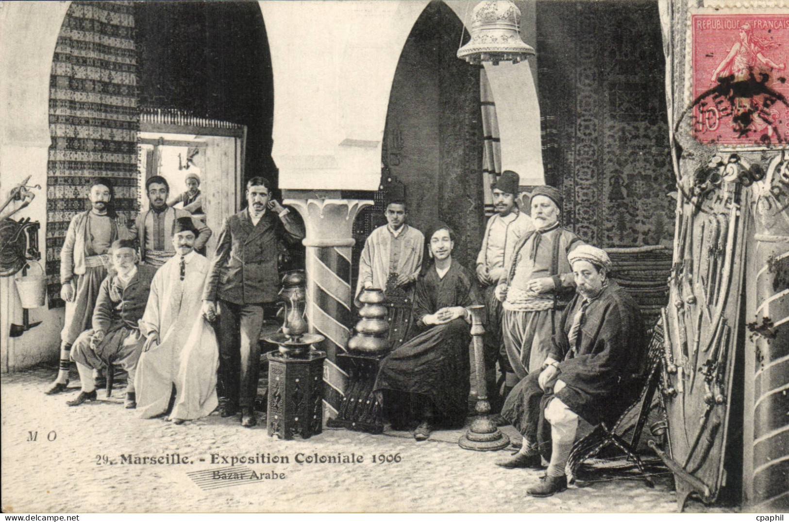 Marseille CPA Exposition coloniale 1906 Bazar arabe