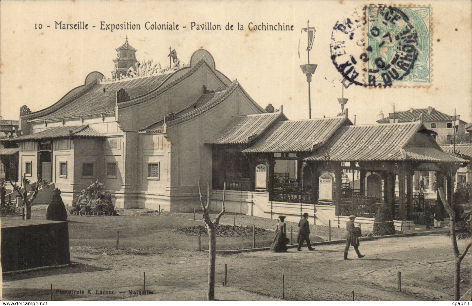 Marseille CPA Exposition coloniale 1906 Pavillon de la cocinchine