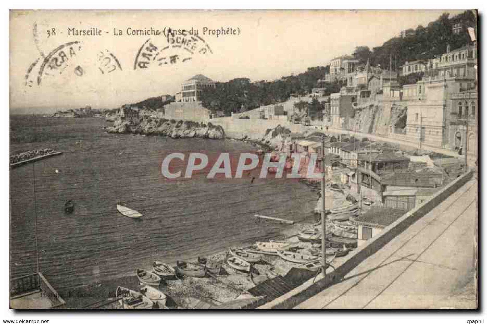 Marseille CPA La corniche (anse du prophete)