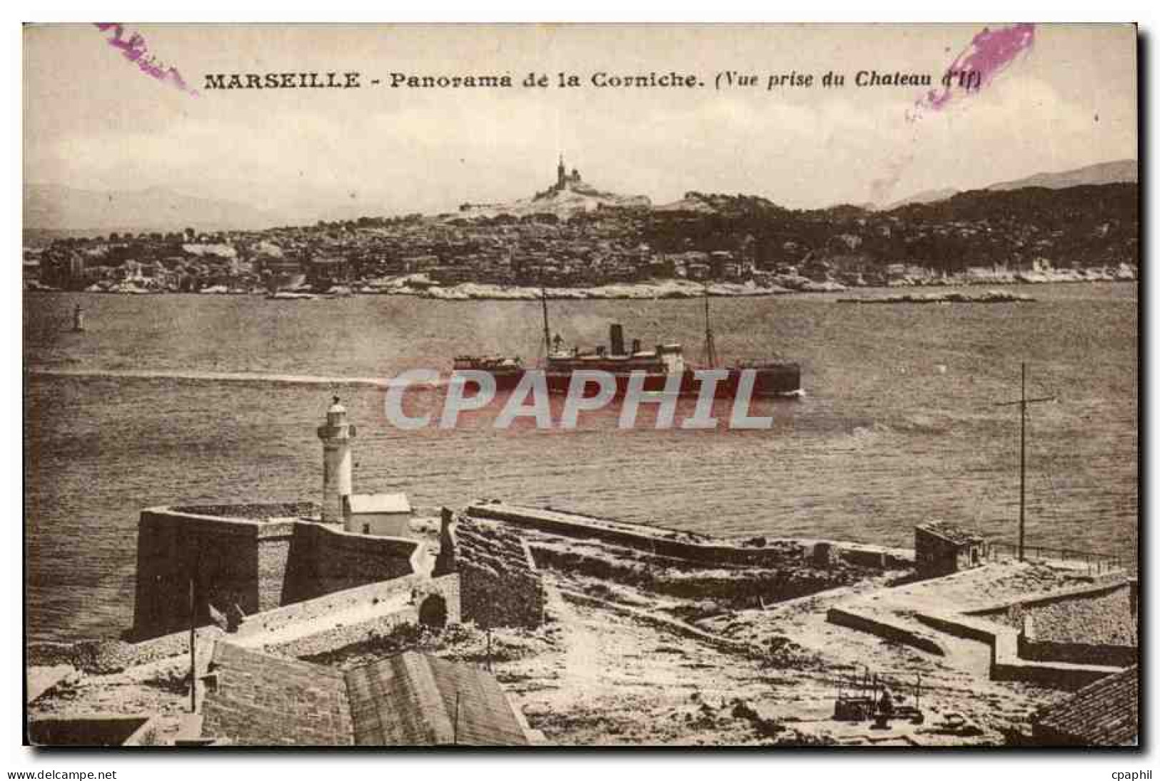 Marseille CPA Panorama de la corniche