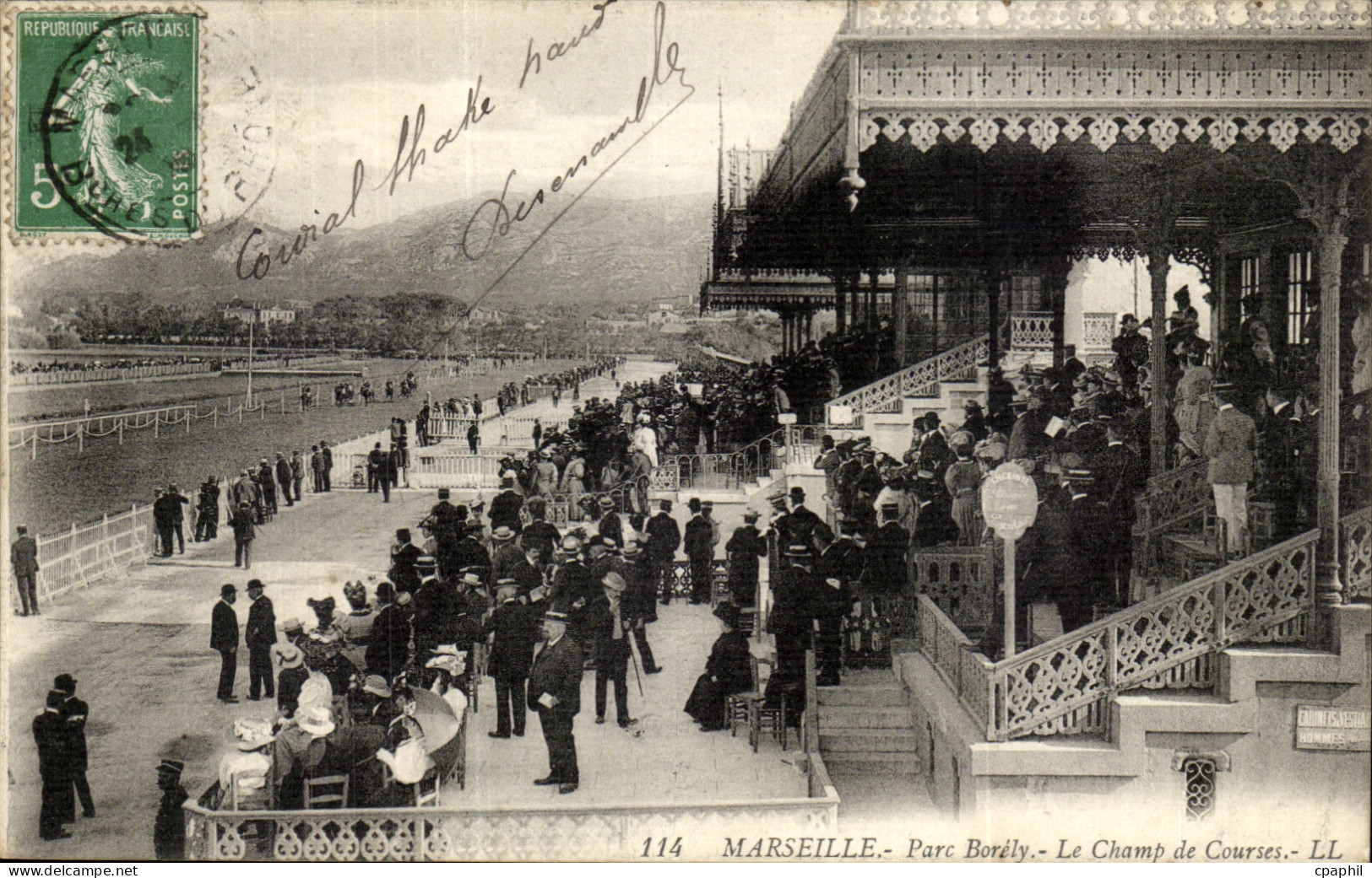 Marseille CPA Parc Borely Le champ de courses (hippodrome chevaux)