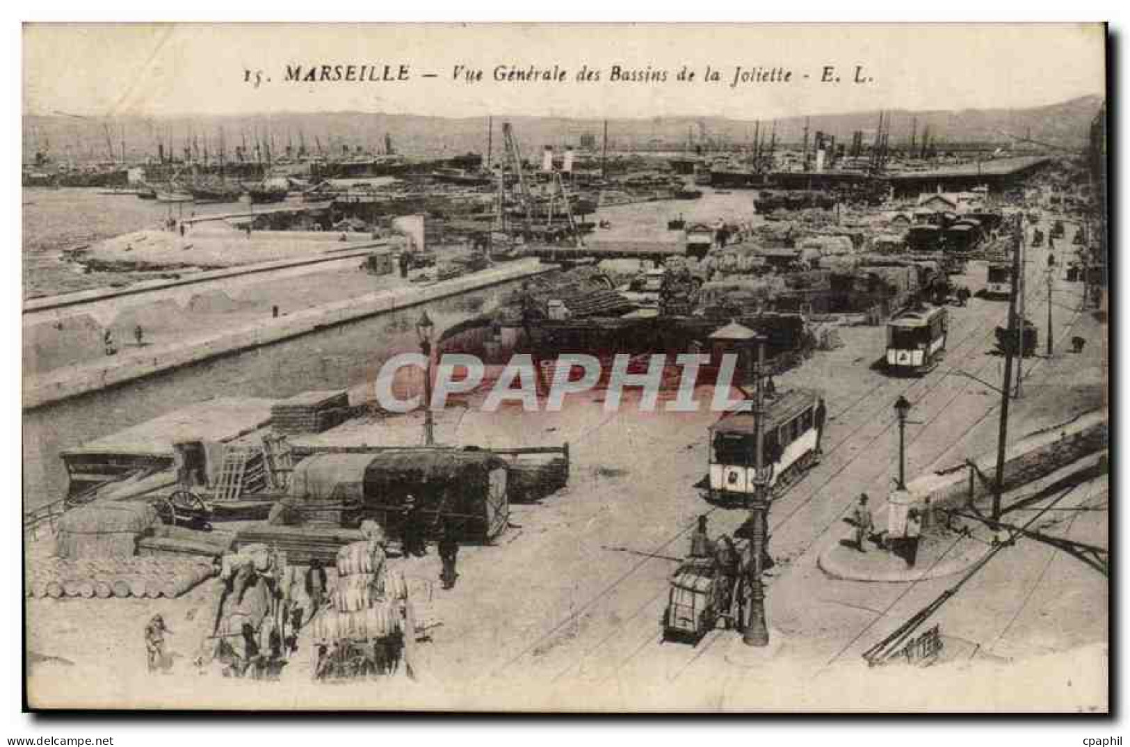 Marseille CPA Vue generale des bassins de la Joliette