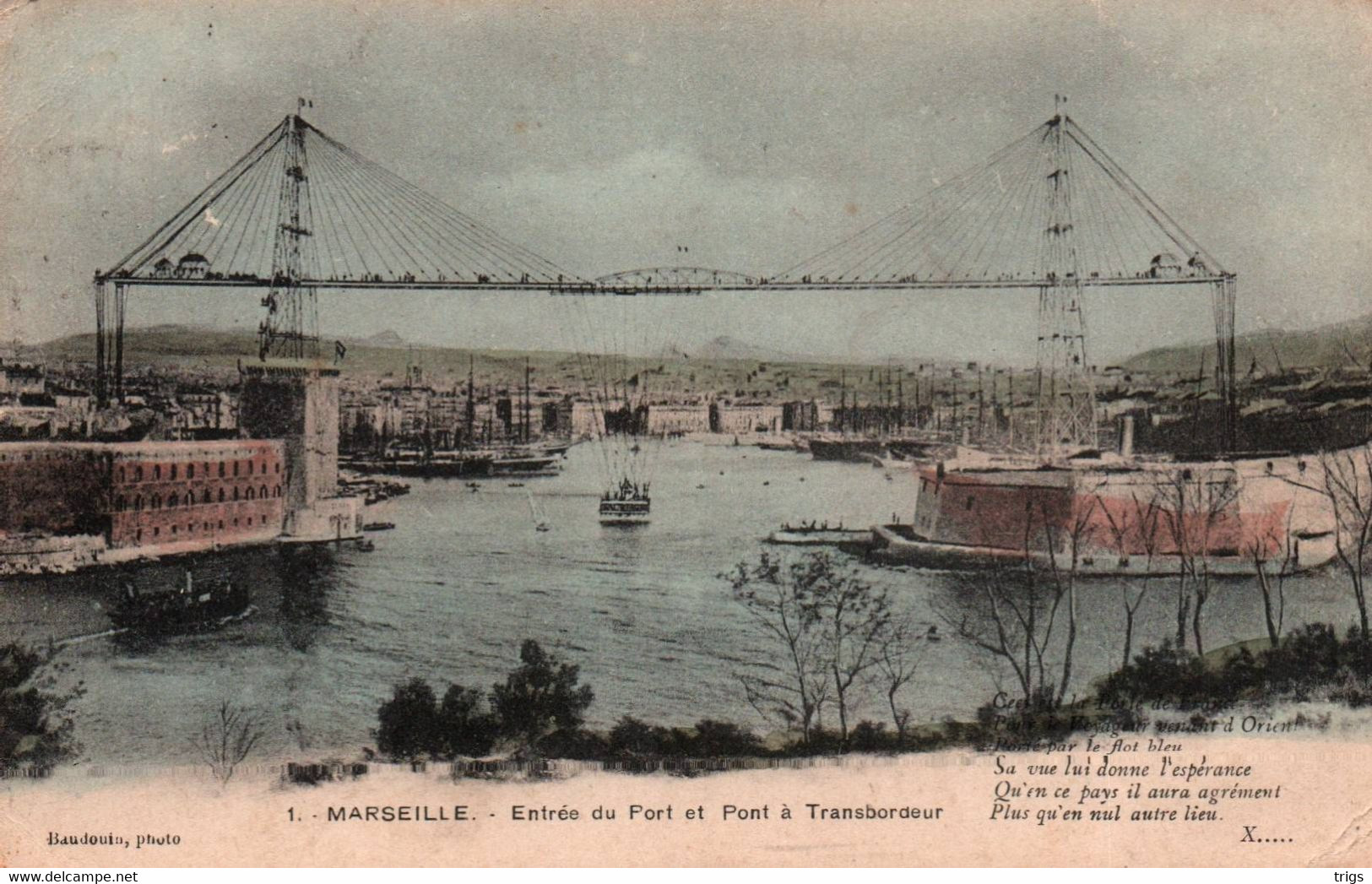 Marseille - Entrée du Port et Pont à Transbordeur