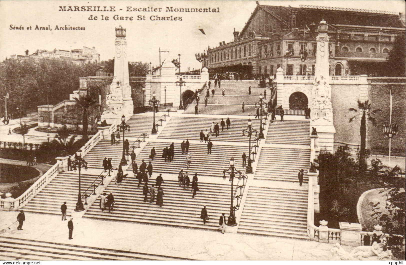 Marseille - Escalier Monumental de la Gae St Charles - CPA