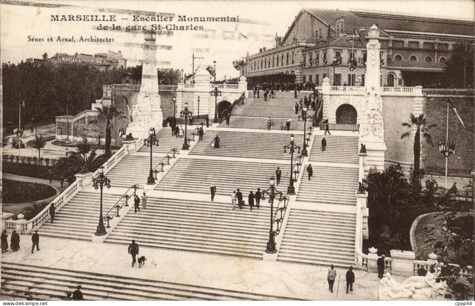 Marseille - Escalier Monumental de la Gare St Charles - CPA