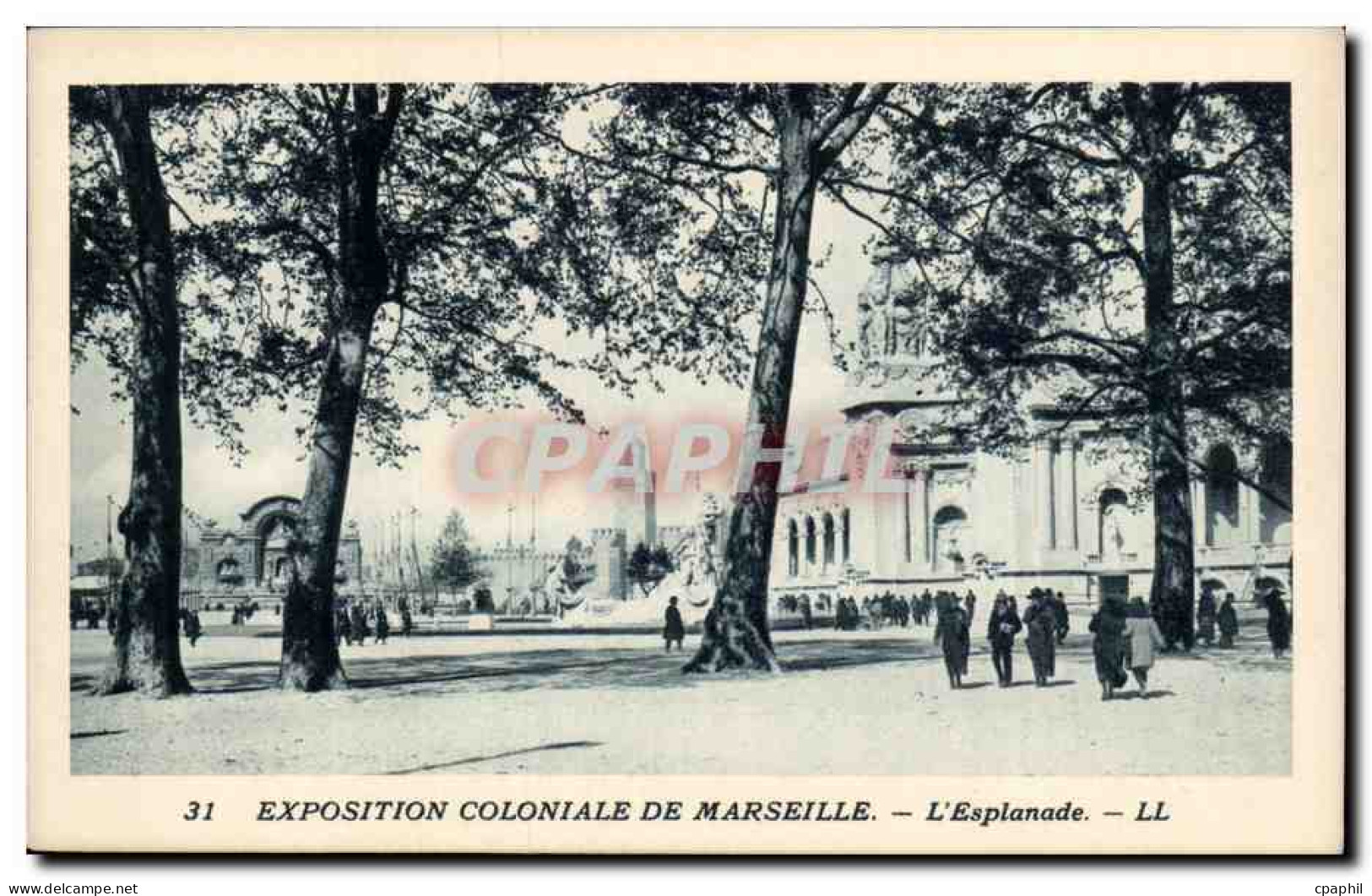 Marseille - Exposition Coloniale 1922 - L'Esplanade CPA