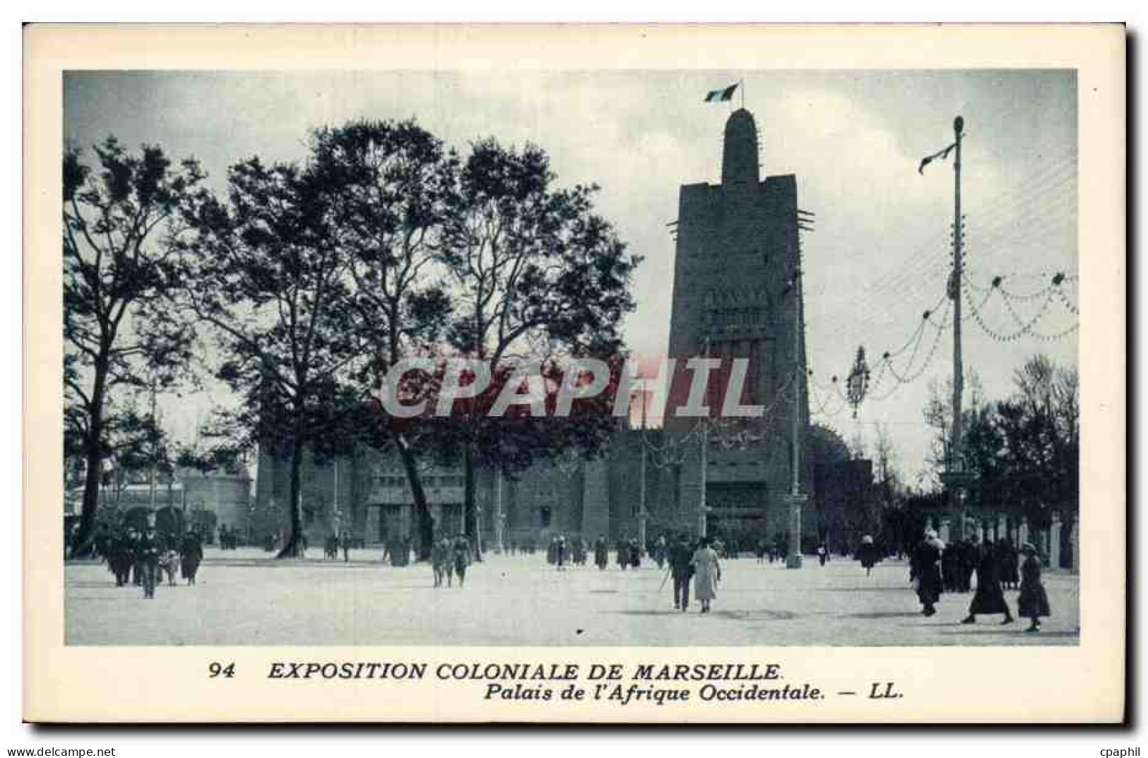 Marseille - Exposition Coloniale 1922 - Palais de l'Afrique Occidentale CPA