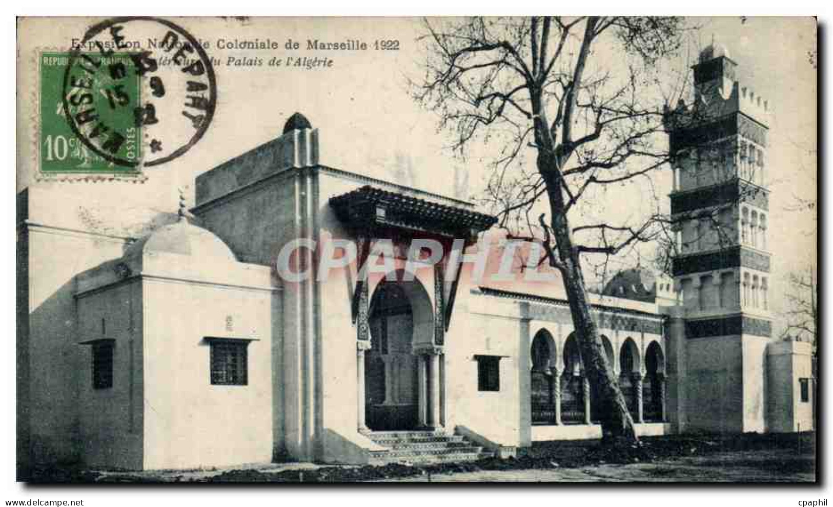 Marseille - Exposition Coloniale de Marseille 1922 Le Palais de l'Algerie - CPA