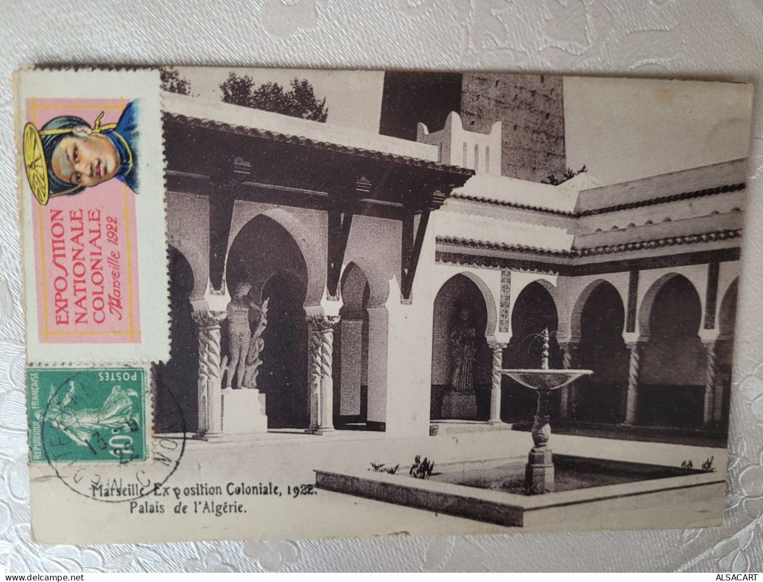 marseille exposition coloniale , vignette 1922