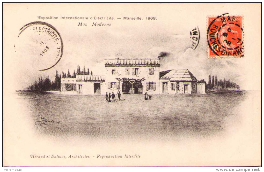 MARSEILLE - Exposition Internationale d´Électricité 1908 - Mas Moderne