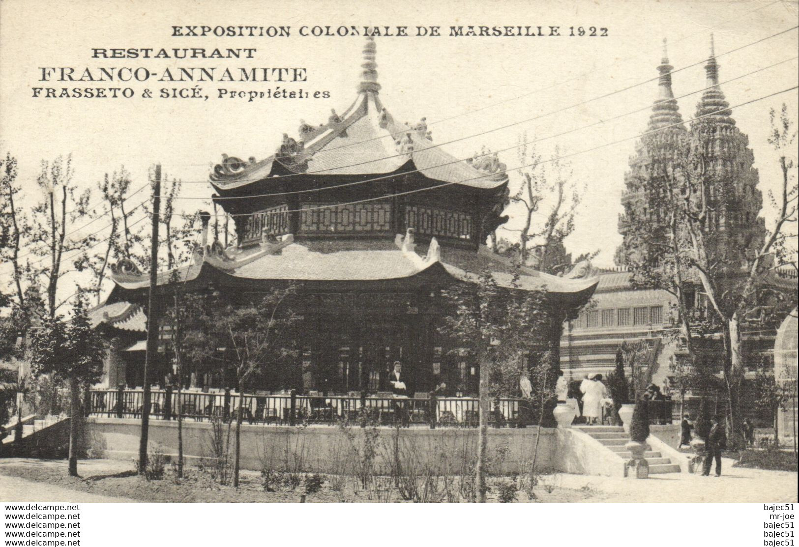 Marseille - Expositions Coloniales 1922 - Restaurant Franco Annamite