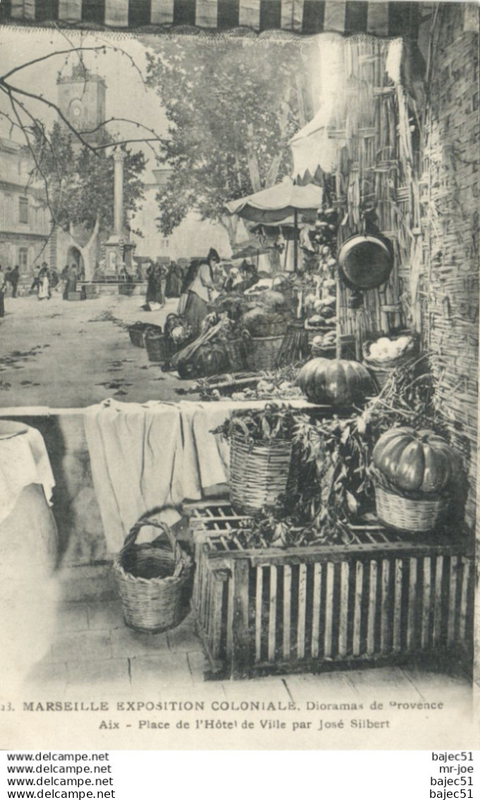 Marseille - Expositions Coloniales - Dioramas de Provence - place de l'hôtel de ville