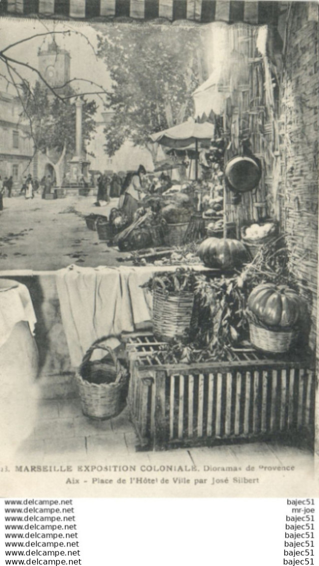 Marseille - Expositions Coloniales - Dioramas de Provence - place de l'hôtel de ville