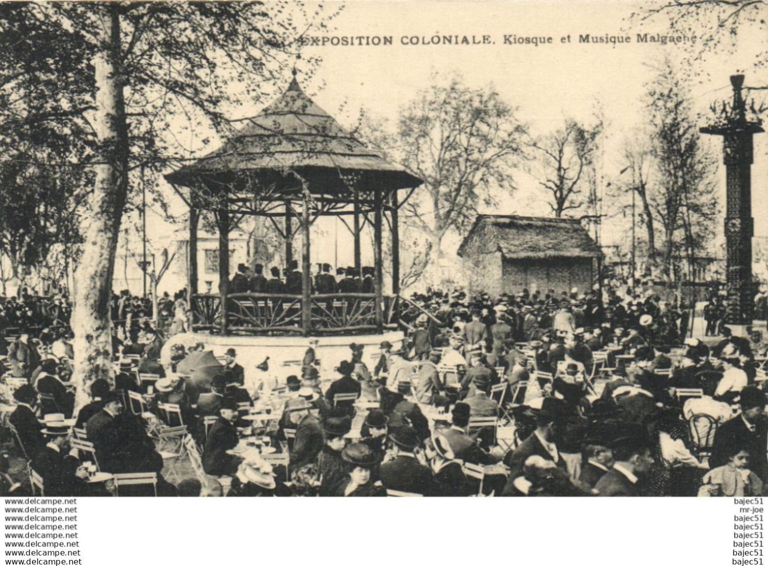 Marseille - Expositions Coloniales - Kiosque et musique Malgache