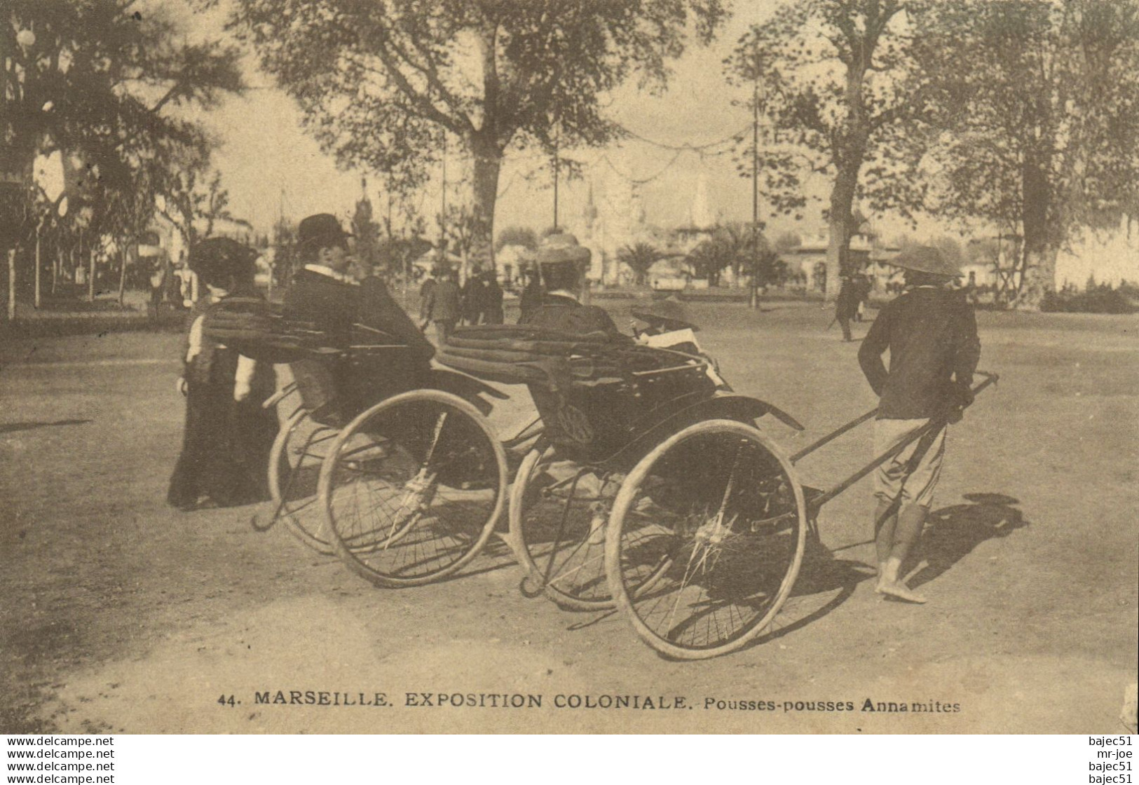 Marseille - Expositions Coloniales - Pousses pousses Annamites