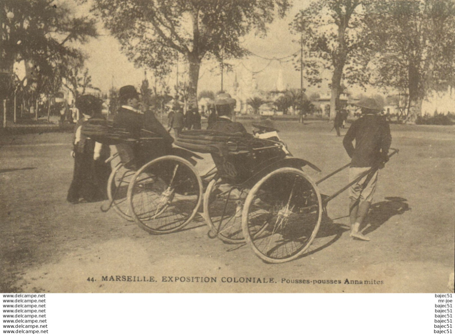 Marseille - Expositions Coloniales - Pousses pousses Annamites