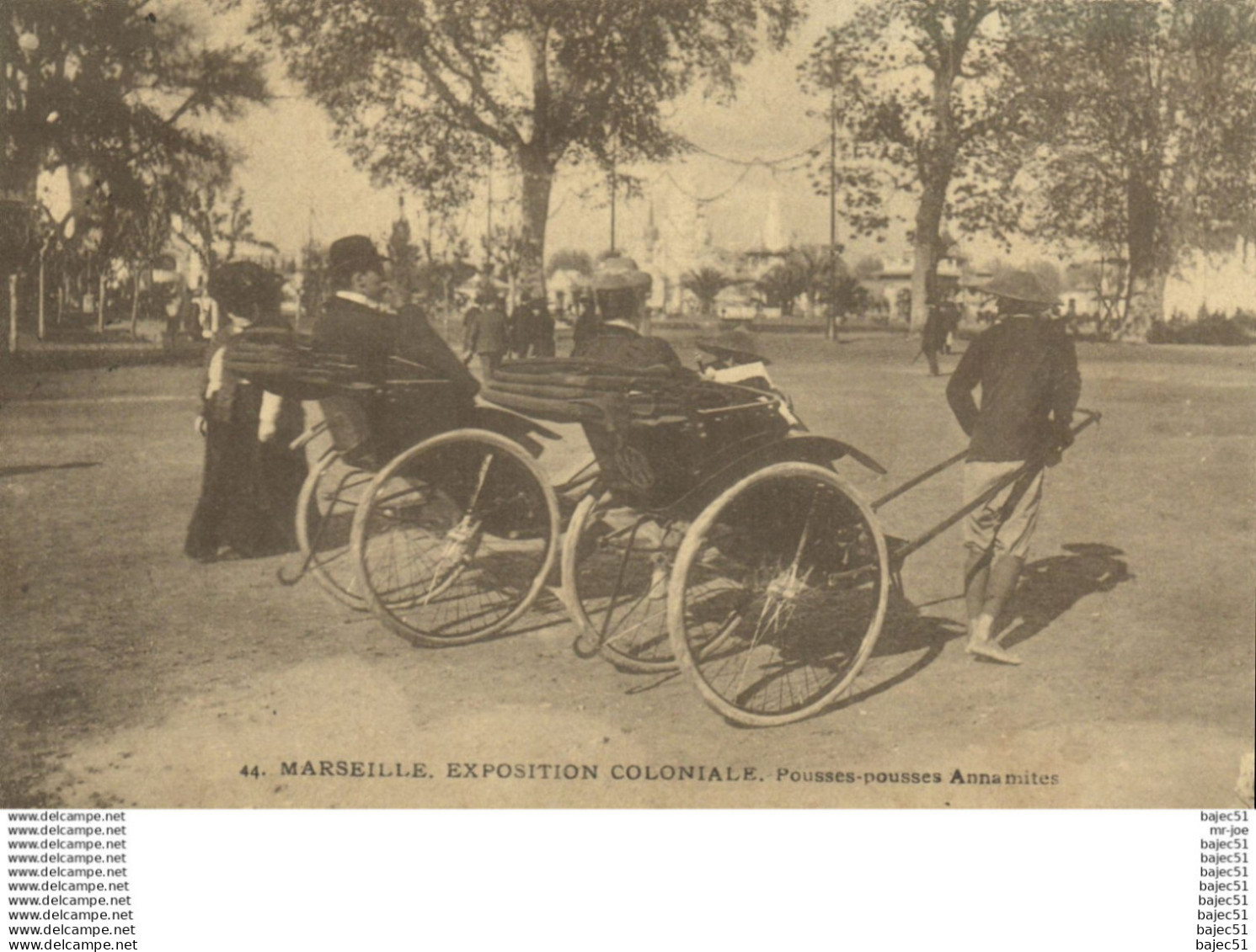 Marseille - Expositions Coloniales - Pousses pousses Annamites