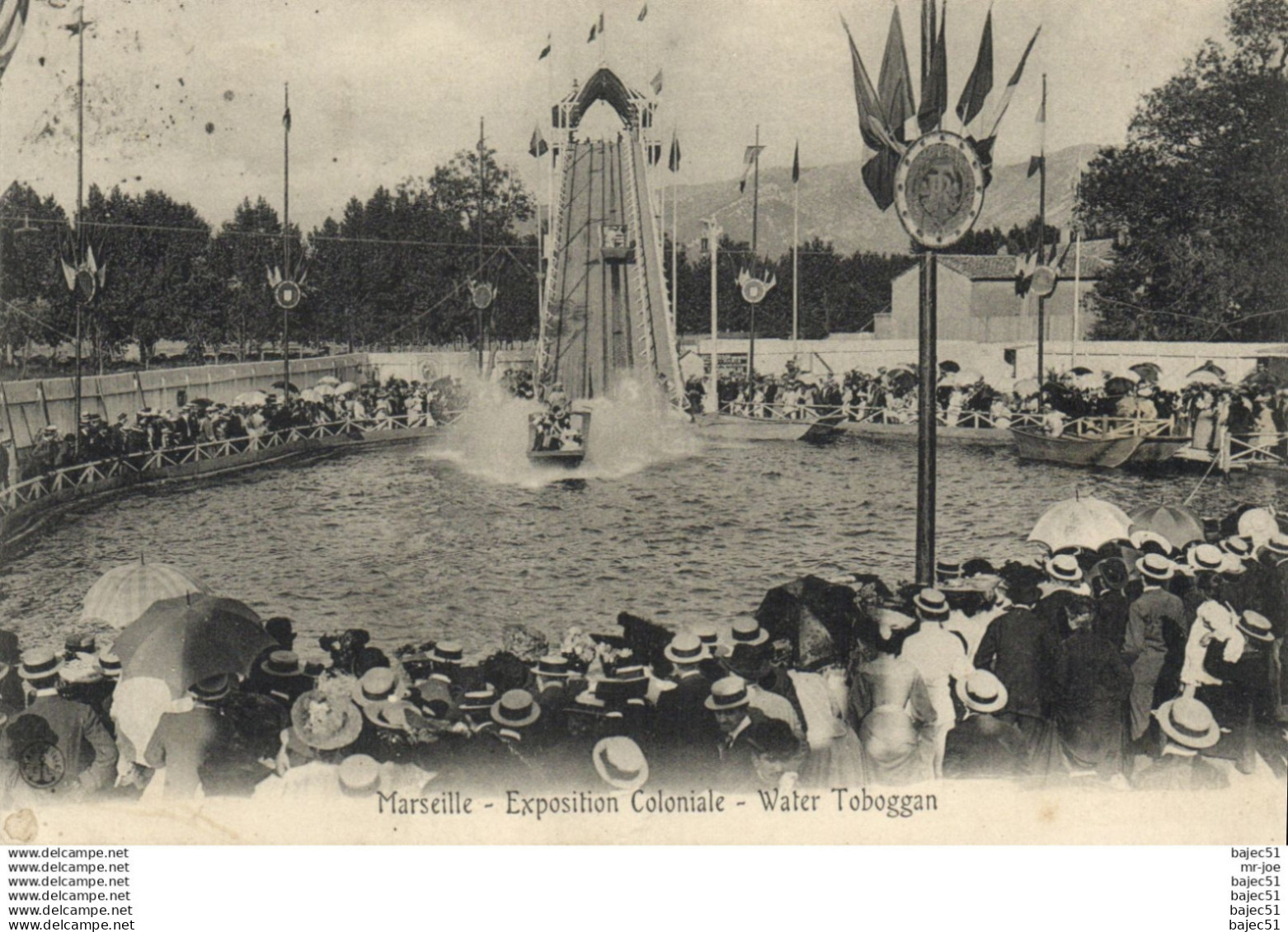 Marseille - Expositions Coloniales - Water Toboggan