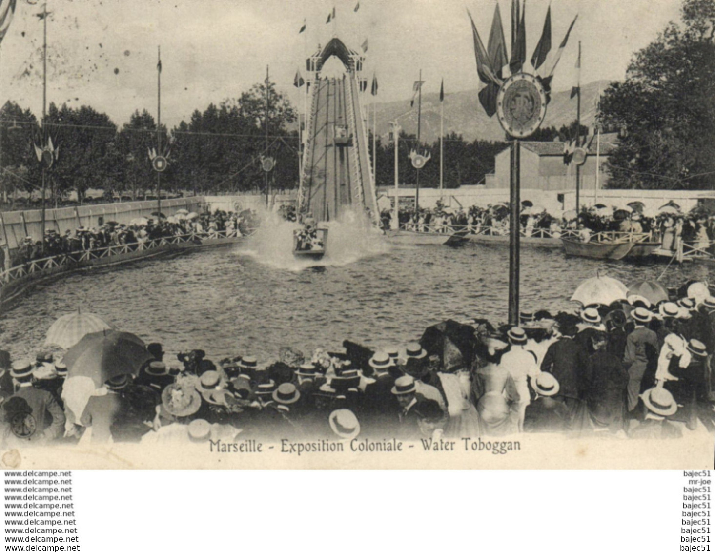 Marseille - Expositions Coloniales - Water Toboggan