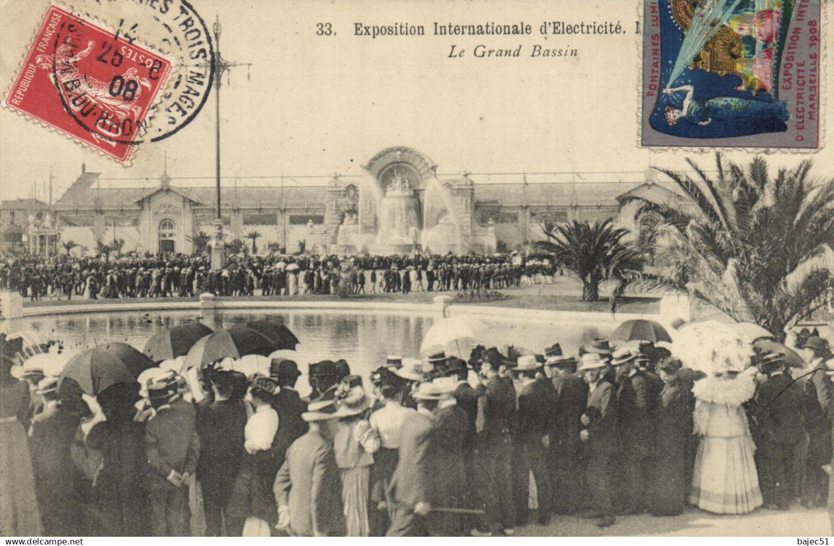 Marseille - Expositions d'électricité - Le grand bassin