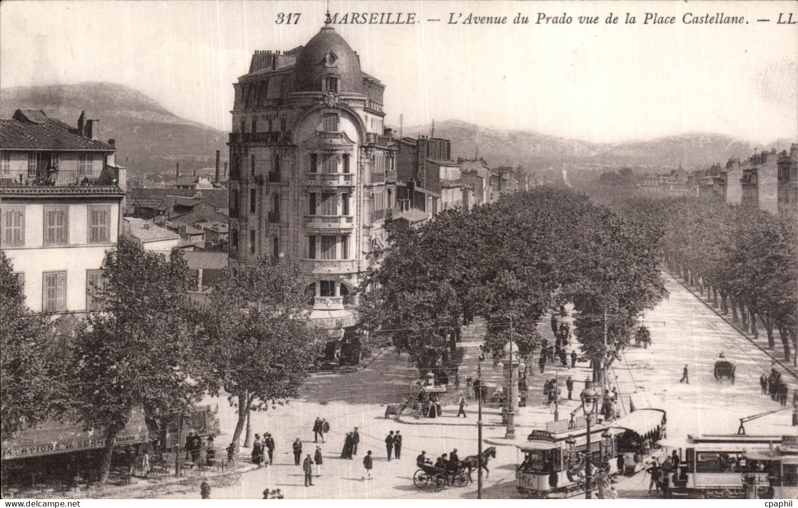 Marseille - L Avenue du Prado - Place Castellane - CPA