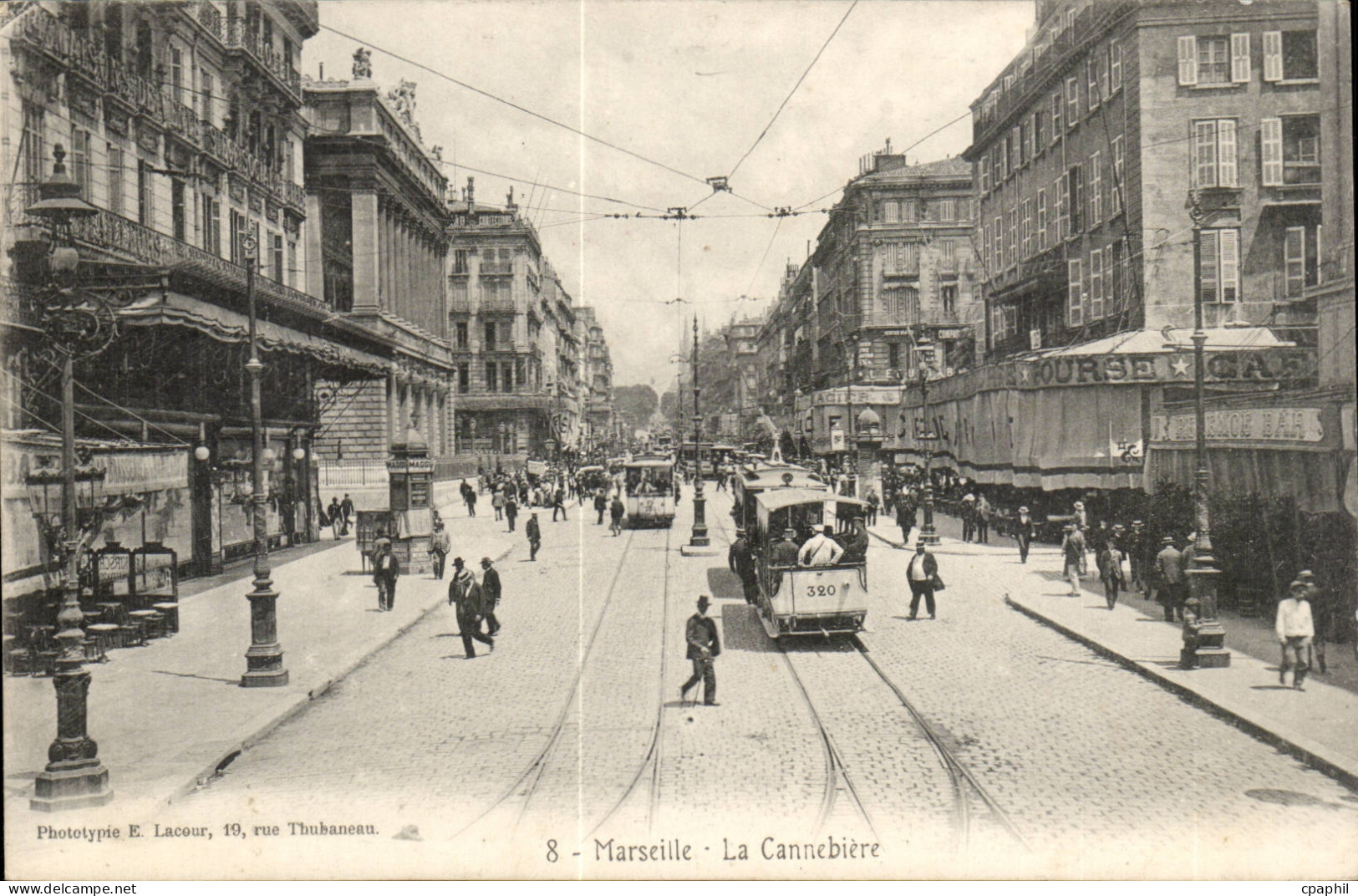 Marseille - La Cannebiere - tramway - Louit - CPA